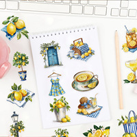 2026 Nieuwe 50 stuks Transparante fruit citroen kunst sticker