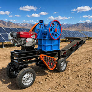 Concasseur à mâchoires mobile diesel PE220x350 avec convoyeur pour zones sans électricité. Concasseur à mâchoires, concasseur à mâchoires domestique - Product Image 1
