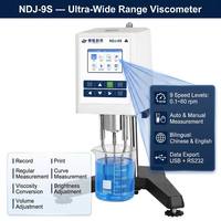 Viscosímetro Rotacional Digital JINGFEI NDJ 9S, 1-6000000 MPa/s, 9 Velocidades, Pantalla LED a Color, USB, RS232, Probador de Viscosidad de Laboratorio