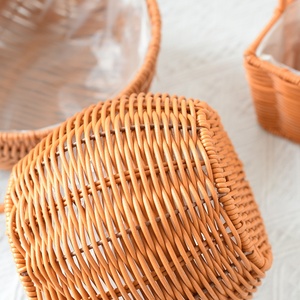 手工防水藤编织篮花卉设计手持节日鲜花礼品篮 - Product Image 4