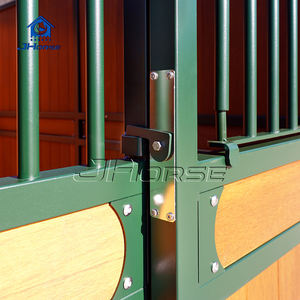 맞춤형 실내 휴대용 강철 튜브 금속 말 마구간 울타리 패널 슬라이딩 도어 포함 농장용 - Product Image 4