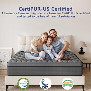 Colchón Híbrido Transpirable de Alta Calidad con Muelles Ensacados y Espuma Viscoelástica, Empacado al Vacío para Venta al por Mayor Global - Product Image 2