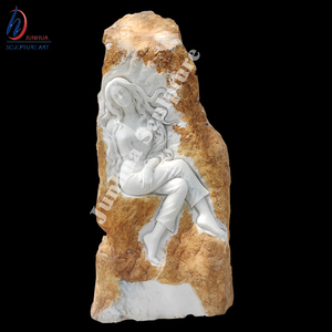 Taille de vie En <span class=keywords><strong>Pierre</strong></span> Naturelle Bloc Surface 3D Soulagement Fille En Marbre <span class=keywords><strong>Sculpture</strong></span> - Product Image 3