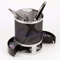 Porte-stylos et crayons multifonctionnel en maille pour bureau, calendrier perpétuel, fournitures de bureau, boîte de rangement pour stylos LED numériques, best-seller