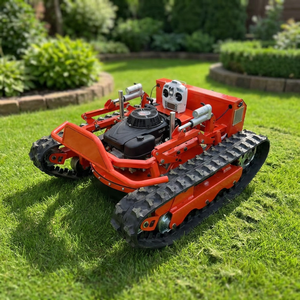 Tondeuse à gazon multifonctionnelle 4 temps DIY sur chenilles, télécommande intelligente, désherbeur rotatif à 360 degrés, tondeuse à gazon à essence pour jardin - Product Image 6