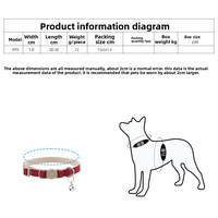 Collier de cou de chat et de chiot en lin de coton écologique avec motif solide et accessoire de cloche de décor de ruban pour chatons