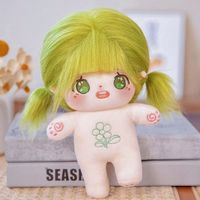 Poupée en peluche brodée super douce de 20 cm, mignonne et petite, unisexe, jouet anti-stress, cadeau promotionnel, poupées de dessin animé à faire soi-même pour fêtes, tendance
