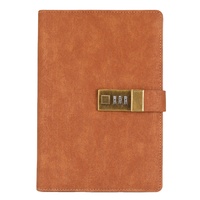 Édition commémorative personnalisée A5 Journal en cuir PU bon potentiel planificateur à couverture rigide Agenda à feuilles mobiles Word Lock Diary