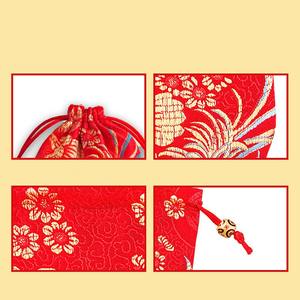 Bolsa de Almacenamiento Vintage de Yute Satinado Reciclable de 10*10cm, Bolsa de Regalo con Cordón para Empaque de Joyería, Bodas y Cumpleaños - Product Image 5