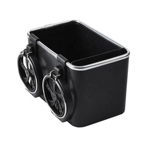 Universal Car Armrest <b>Storage</b> Box Organizer with Cup Holder for Paper Towels Cellphones Water Cup Drink - Product Image 1