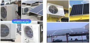 เครื่องปรับอากาศไฮบริดพลังงานแสงอาทิตย์แบบแยกส่วนติดผนัง 9000-24000 บีทียู สำหรับใช้ในครัวเรือน คอมเพรสเซอร์ประสิทธิภาพสูง แอฟริกา 9000 บีทียู 9000 บีทียู - Product Image 2