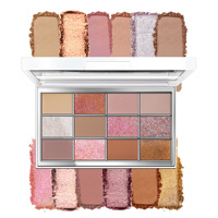 Palette de fards à paupières blancs duochrome, bruns, noirs, foncés, nudes, poudre douce, facile à estomper, longue tenue