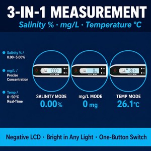Salinomètre numérique portable 5%/10%/26% pour aliments – <span class=keywords><strong>Testeur</strong></span> de salinité - Product Image 4