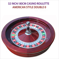 Roulette de luxe en bois massif de 32 pouces, style américain et européen, qualité professionnelle, option de logo personnalisé, 95 kg, robuste