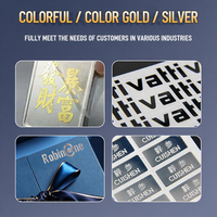 Étiquette en cristal personnalisée avec logo, étiquette en métal, estampage à chaud, impression imperméable, autocollant de transfert UV