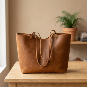 Bolsos de Mano Personalizados a la Moda, 100% Cuero Genuino de Vaca, Becerro y Oveja, Bolso de Mano para Mujer con Cierre, Duradero, Ligero y de Gran Capacidad - Product Image 4