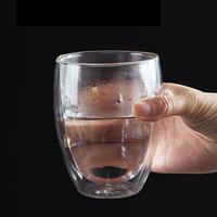Tasse à double paroi en verre borosilicate haut de gamme, faite à la main, très populaire, pour café, lait, thé, indispensable pour la maison