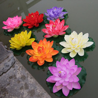 Fleur de lotus artificielle en EVA, imprimée sur feuille, pour décoration intérieure, poisson décoratif, fleur stabilisée, vente en gros d'usine, boîte en carton