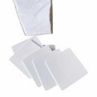 Étiquette NFC miniature en PVC blanc uni personnalisée 50x50mm, carte NFC programmable intelligente