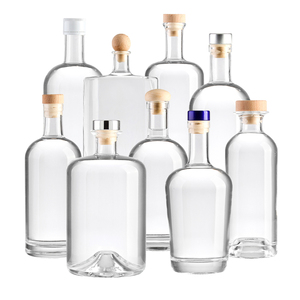 Botella de Licor de Lujo para Bar, Transparente, Negra Mate, de 500ml-1000ml, Estilo Nórdico, para Ginebra, Whisky, Vodka, Licores, Botella de Vidrio Ruisheng para Licor y <span class=keywords><strong>Ron</strong></span> - Product Image 4