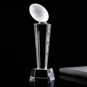 Iang-trofeo de cristal de calidad, artesanías deportivas de diamantes, regalos