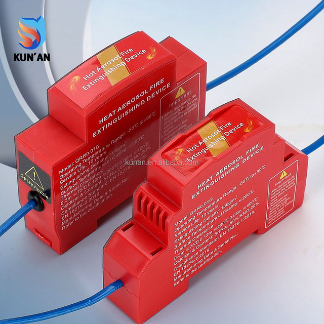 CE Certificated 10g 20g 30g Din Rail Aerosol Fire Extinguisher for Electrical Cabinets Mini-aerosol-fire-extinguisher