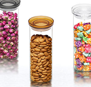 2024 haute qualité cuisine verre réservoir de stockage haute Borosilicate verre joint Pot bambou couvercle verre boîtes fruits secs Snack stockage - Product Image 2