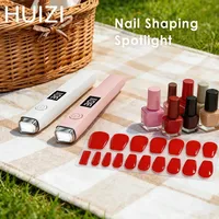 Nouvelle Lampe à Ongles UV LED en Plastique avec Surface Courbe Brevetée pour Usage Domestique, Adaptée à un Seul Doigt, pour le Durcissement de Gel Semi-Cuit