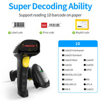 Lector de Códigos de Barras 1D con Cable Xincode, Escáner de Códigos de Barras Láser USB Portátil, Pistola Escaneadora de Códigos de Mercancías, Escáner de Inventario X-9100