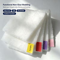 Ouate non tissée fonctionnelle anti-sensible en fibres de polyester creuses conjuguées sans colle pour le rembourrage de matelas, de canapés et de coussins