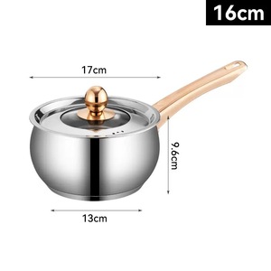 Juego de Ollas y Sartenes de Acero Inoxidable SS201, 13 Piezas, con Tapa de Vidrio y Mango Ergonómico, para Hogar, Restaurante y <span class=keywords><strong>Chef</strong></span> - Product Image 3