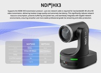 Caméra PTZ 4K 60fps en gros pour fabricants, zoom optique 12x, suivi IA, système de vidéoconférence NDI HX3, diffusion en direct pour églises