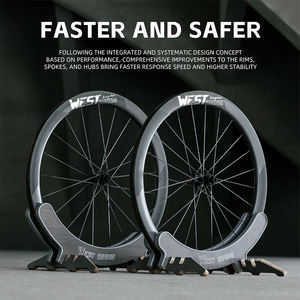 WEST BIKING-Juego <span class=keywords><strong>de</strong></span> ruedas <span class=keywords><strong>de</strong></span> fibra <span class=keywords><strong>de</strong></span> carbono para <span class=keywords><strong>bicicleta</strong></span> <span class=keywords><strong>de</strong></span> carretera, freno <span class=keywords><strong>de</strong></span> disco, radios <span class=keywords><strong>de</strong></span> carbono, 700C, <span class=keywords><strong>llanta</strong></span> abierta al vacío - Product Image 5