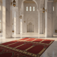 Tapis de prière de la Mosquée Bleue, tapis mural en laine/nylon, tapis marocain tufté à la machine, tapis flottant pour chambre d'enfant