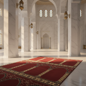 Tapis de prière de la Mosquée Bleue, tapis <span class=keywords><strong>mural</strong></span> en laine/nylon, tapis marocain tufté à la machine, tapis flottant pour chambre d'enfant - Product Image 2