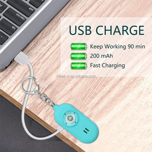 Alarme de viol rechargeable 130dB avec lampe de poche LED Alarme de sécurité d'<span class=keywords><strong>attaque</strong></span> <span class=keywords><strong>panique</strong></span> d'autodéfense pour étudiante - Product Image 6