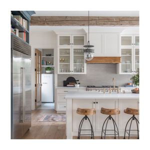 CBMMart <span class=keywords><strong>Blanc</strong></span> Manque Armoires de cuisine modernes Armoire Porte-vaisselle pour armoire de cuisine de cuisine avec portes en verre - Product Image 6