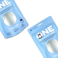 Sac d'emballage de biscuits debout avec fermeture à glissière pour chien avec fenêtre de pochette alimentaire avec logo de conception personnalisée moule à gâteau d'emballage alimentaire PE transparent