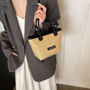 กระเป๋าใบหญ้าสานสำหรับผู้หญิง, กระเป๋าคาดลำตัวแฟชั่นใหม่สำหรับวันหยุดพักผ่อน2025ชายหาด - Product Image 4