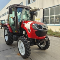 Tracteur agricole à roues de 100 chevaux, fourni directement par l'usine, avec cabine fermée confortable