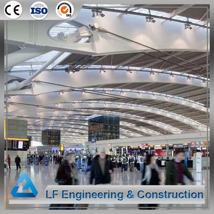LF Exquisite Long Span Steel Space Airport Station Roof Metal Structure Roof