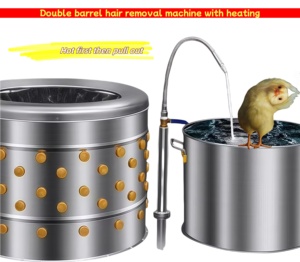 Machine à plumer les oiseaux industrielle économique avec fonction de lavage, motorisée, haute capacité 1000 oiseaux/heure, 110/220V - Product Image 2