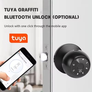 Tuya Không Dây Núm Kỹ Thuật Số Cửa Khóa Khóa Khóa Điện Tử An Ninh Vân Tay Điều Khiển Nhỏ Khóa Thông Minh Tương Thích Vân Tay - Product Image 4