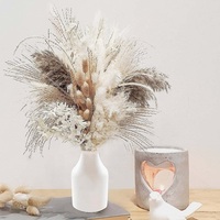 L-D2 60 75 80 100 buah Centerpiece kering Pampass karangan bunga dekorasi kantor rumah alami kecil kering pernikahan Pampas buket rumput