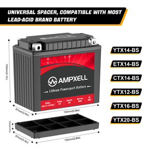 Motorcycle Cranking Battery 12V Lithium Battery CCA240 8Ah Battery, Lead-<b>free</b> Light <b>Weight</b> AMX12-80FQ 12.8v Starting Battery Lit - Product Image 6