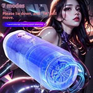 Flugzeug becher Adult <span class=keywords><strong>Male</strong></span> Mastur bator Teleskop Vibration Aussprache Automatisches Sexspielzeug 40/Box - Product Image 3