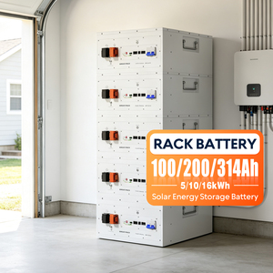 Batterie au lithium pour montage en rack 51,2 V 100 Ah 200 Ah 314 Ah 5 kWh 10 kWh 16 kWh pour stockage d'énergie solaire domestique - Product Image 1