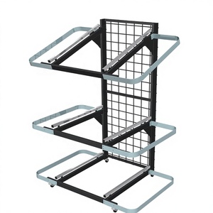 Estante para Barcos <span class=keywords><strong>Redman</strong></span> de Hierro Resistente, Diseño Moderno de Tres Niveles con Estilo de Panel para Aplicaciones Comerciales en Supermercados - Product Image 2