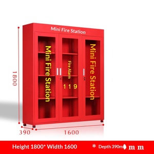 Caja vacía de 1800 mm, gabinete personalizable para mini estación de bomberos, gabinete de almacenamiento de extintores de acero rojo, gabinete para extintores. - Product Image 4