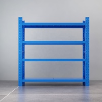 Étagères d'entrepôt à 5 niveaux en métal, solution d'organisation multi-niveaux, système de rayonnage robuste en acier pour supermarché